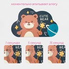Коврик диатомитовый Доляна Cute Bear, влаговпитывающий, 49×78 см, серый - Фото 3