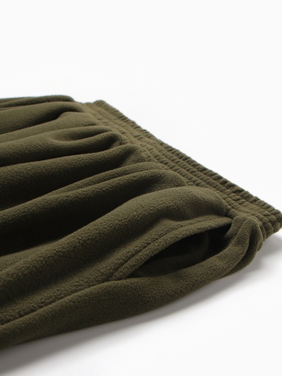 Брюки флисовые для девочки MINAKU: Fleece Soft, хаки, рост 146 см