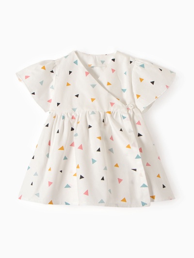 Платье для девочки на запах «Крошка Я», рост 86-92 см, белое