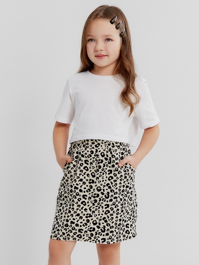 Юбка детская KAFTAN Leo velvet, размер 34 (122-128 см)