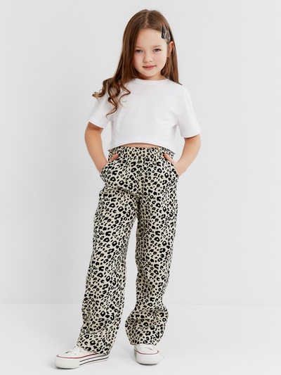 Брюки для девочки KAFTAN Leo velvet, размер 36 (134-140 см)