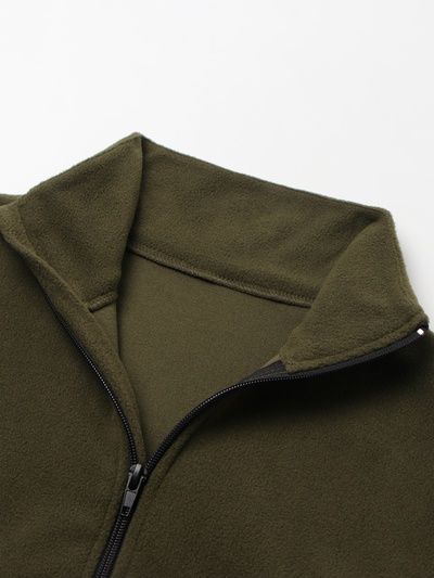 Толстовка флисовая для девочки MINAKU: Fleece Soft, хаки, рост 146 см