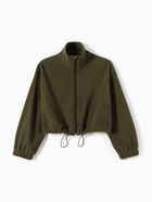 Толстовка флисовая для девочки MINAKU: Fleece Soft, хаки, рост 158 см 10838193 - фото 13757183