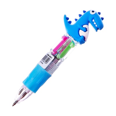 Многоцветная шариковая ручка Calligrata «Дракон» автоматическая, 4-х цветная, МИНИ, синяя