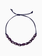 Браслет-оберег «Глазки», деревянные рисинки, синий - Фото 1