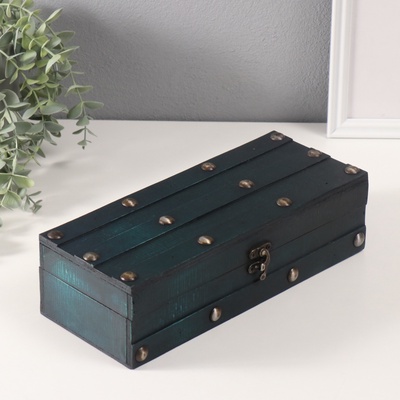 Шкатулка для украшений «Лазурь», дерево, 11.5×28.8×8 см