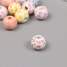 Бусины для творчества дерево "Ассорти цветочков" набор 10 шт 1,6х1,6х1,6 см - фото 30081597