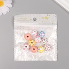 Бусины для творчества дерево "Ассорти цветочков" набор 10 шт 1,6х1,6х1,6 см - фото 30081599