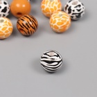 Бусины для творчества дерево "Звериный принт" набор 10 шт 1,6х1,6х1,6 см - фото 30081631 Бусины для творчества дерево "Звериный принт" набор 10 шт 1,6х1,6х1,6 см - фото 30081631