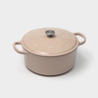 УЦЕНКА Кастрюля чугунная с эмалированным покрытием SL Home,6 л, d=28 см, h=12.5 см, индукция, цвет бежевый - Фото 1