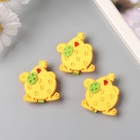 Декор для творчества дерево фетр «Прищепка. Курочка с яйцом», набор 3 шт., 1.8×3.8×4.8 см, МИКС - Фото 2