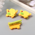 Декор для творчества дерево фетр «Прищепка. Курочка с яйцом», набор 3 шт., 1.8×3.8×4.8 см, МИКС - Фото 4