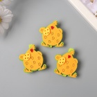 Декор для творчества дерево фетр «Прищепка. Курочка с яйцом», набор 3 шт., 1.8×3.8×4.8 см, МИКС - Фото 5