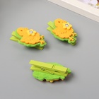 Декор для творчества дерево, фетр «Прищепка. Цыплёнок с цветочком», набор 3 шт. 1.8×3×5.1 см - Фото 3