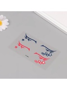 Наклейка на лицо «Стрелки для глаз. Звёзды», 13×13.5 см - фото 58024302