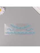 Наклейка-стразы на шею «Чокер из звёзд», голубой, 11.6×18 см - Фото 4