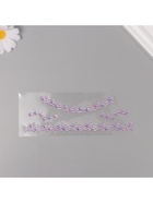 Наклейка-стразы на шею «Чокер из звёзд», сиреневый, 11.6×18 см - Фото 4