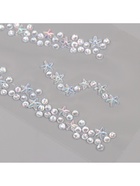 Наклейка-стразы на шею «Чокер из звёзд», серебро, 11.6×18 см - Фото 6