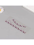 Наклейка пластик стразы "Чокер из звёзд" фиолетовый 11,6х18 см - фото 809237440