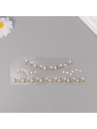 Наклейка-стразы на шею «Чокер из звёзд», золото, 11.6×18 см - Фото 4