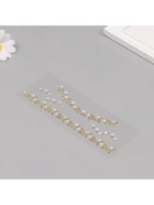 Наклейка пластик стразы "Чокер из звёзд" золото 11,6х18 см - фото 809237442