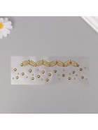 Наклейка - стразы на шею «Чокер Роскошь», золото, 11.6×18 см - Фото 4