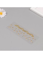 Наклейка пластик стразы "Чокер Роскошь" золото 11,6х18 см - фото 809237444