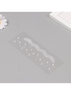 Наклейка-стразы на шею «Чокер Роскошь», серебро, 11.6×18 см - фото 58024347