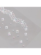 Наклейка-стразы на шею «Чокер Роскошь», серебро, 11.6×18 см - фото 58024348