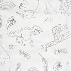 Скатерть раскраска Доляна «Милые зверята», детская, одноразовая, бумага, 120×180 см, белая - Фото 2