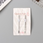 Невидимки для волос QF «Беат», набор 2 шт., лепесток, 6 см, серебро - Фото 3