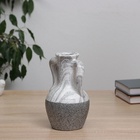 Ваза «Бригэм», кувшин, d=6 см, h=19×12 см, керамика, бело-серая 10697964 Ваза «Бригэм», кувшин, d=6 см, h=19×12 см, керамика, бело-серая 10697964