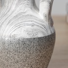 Ваза «Бригэм», кувшин, d=6 см, h=19×12 см, керамика, бело-серая 10697964 Ваза «Бригэм», кувшин, d=6 см, h=19×12 см, керамика, бело-серая 10697964