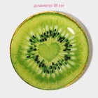 УЦЕНКА Тарелки Доляна «Романтичный киви», 17 предметов: 5 десертных тарелок, 6 обеденных тарелок, 6 мисок, стекло - Фото 4