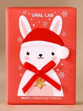 Новогодний подарочный набор косметики «Зимнее чудо»: мыло для рук кусковое 100 г и мочалка для тела, URAL LAB