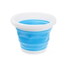 Портативная мини-стиральная машина LWM-02 с ведром 5 л, складная, голубая - Фото 14