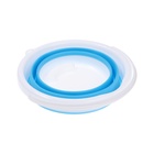 Портативная мини-стиральная машина LWM-02 с ведром 5 л, складная, голубая - Фото 16