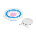 Портативная мини-стиральная машина LWM-02 с ведром 5 л, складная, голубая - Фото 6