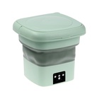 Портативная мини-стиральная машина LWM-04, складная, 6 л, ведро, зелёная - Фото 1