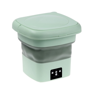 Портативная мини-стиральная машина LWM-04, складная, 6 л, ведро, зелёная