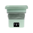Портативная мини-стиральная машина LWM-04, складная, 6 л, ведро, зелёная - Фото 2