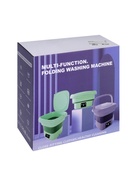 Портативная мини-стиральная машина LWM-04, складная, 6 л, отжим, ведро, зелёная - Фото 19