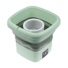 Портативная мини-стиральная машина LWM-04, складная, 6 л, отжим, ведро, зелёная - Фото 6