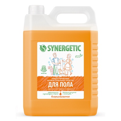 Средство для мытья полов, стен и поверхностей Synergetic, 5 л