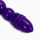 Анальная пробка с мехом, втулка силикон, 130×21 мм, хвост 65 мм, шары, сиреневый - Фото 4