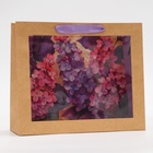 Пакет подарочный с PVC окном, «Сирень», 31×11×26 см - Фото 2