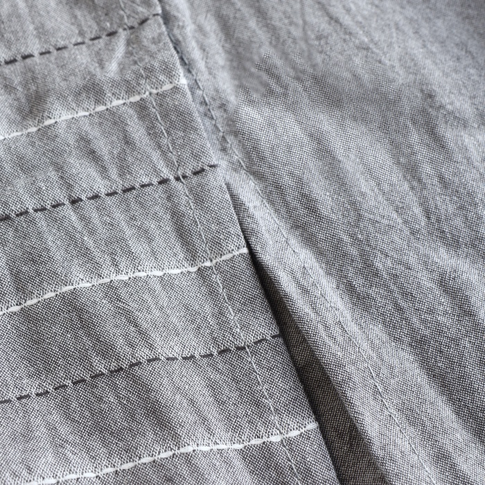 Постельное бельё 2-спальное SL Home Cotton lace, жаккард, серое в полоску