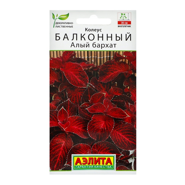 Семена цветов Колеус балконный "Алый бархат", ц/п, 5 шт - Фото 1