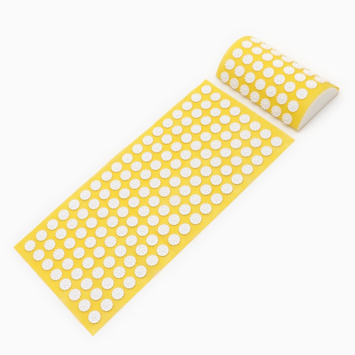 Аппликатор Кузнецова комплект, 144 колючки, спантекс, желтый, 260×560 мм + валик 140×230 - Фото 1