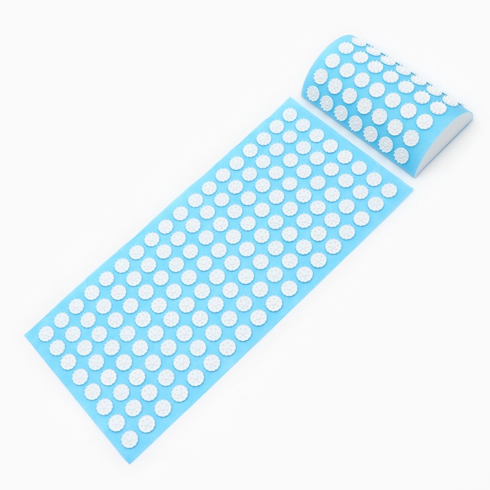 Аппликатор Кузнецова комплект, 144 колючки, спантекс, голубой, 260×560 мм + валик 140×230 - Фото 1